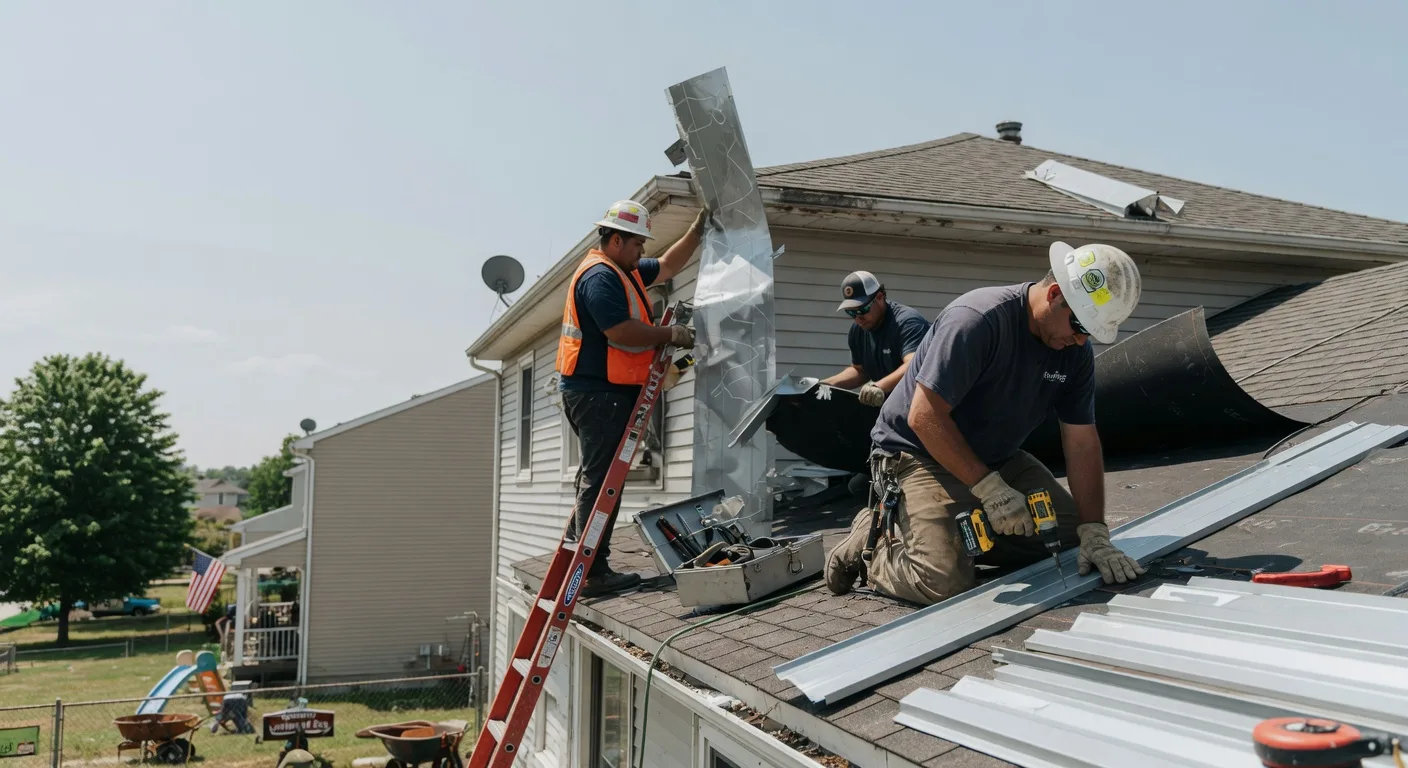 Storm Damage Metal Roof Repair in Aquashicola, PA